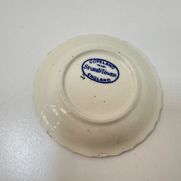 VTG Copeland Spode Tower Blue/White Butter Pat Mini Trinket Plate 3 -1/8"x 3/4" - Picture 4 of 6